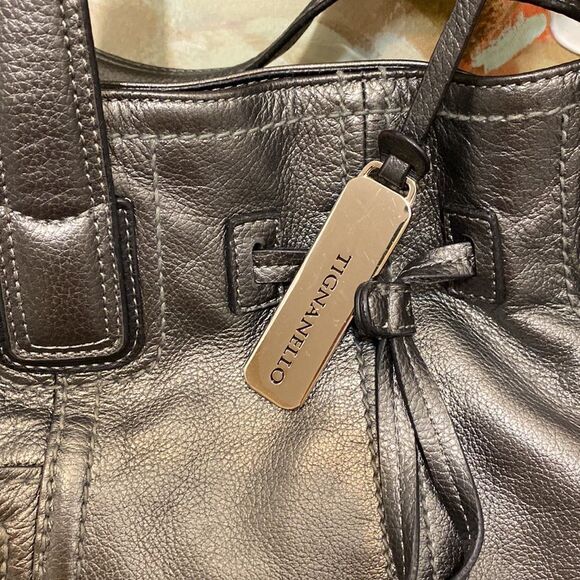 New Tignanello Leather 2 compartments Large Hand Bag - Picture 2 of 11